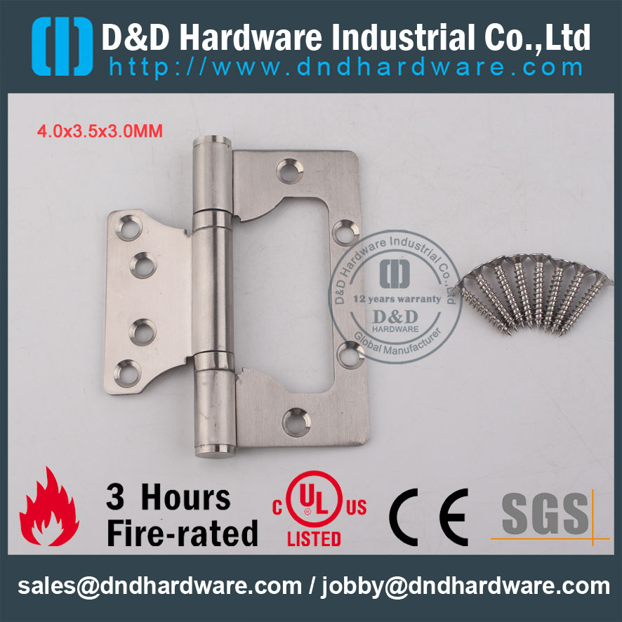 D&D Hardware-Wooden Door Stainless steel Flush Hinge DDSS026 D & D аппаратно-деревянная дверь из нержавеющей стали.
