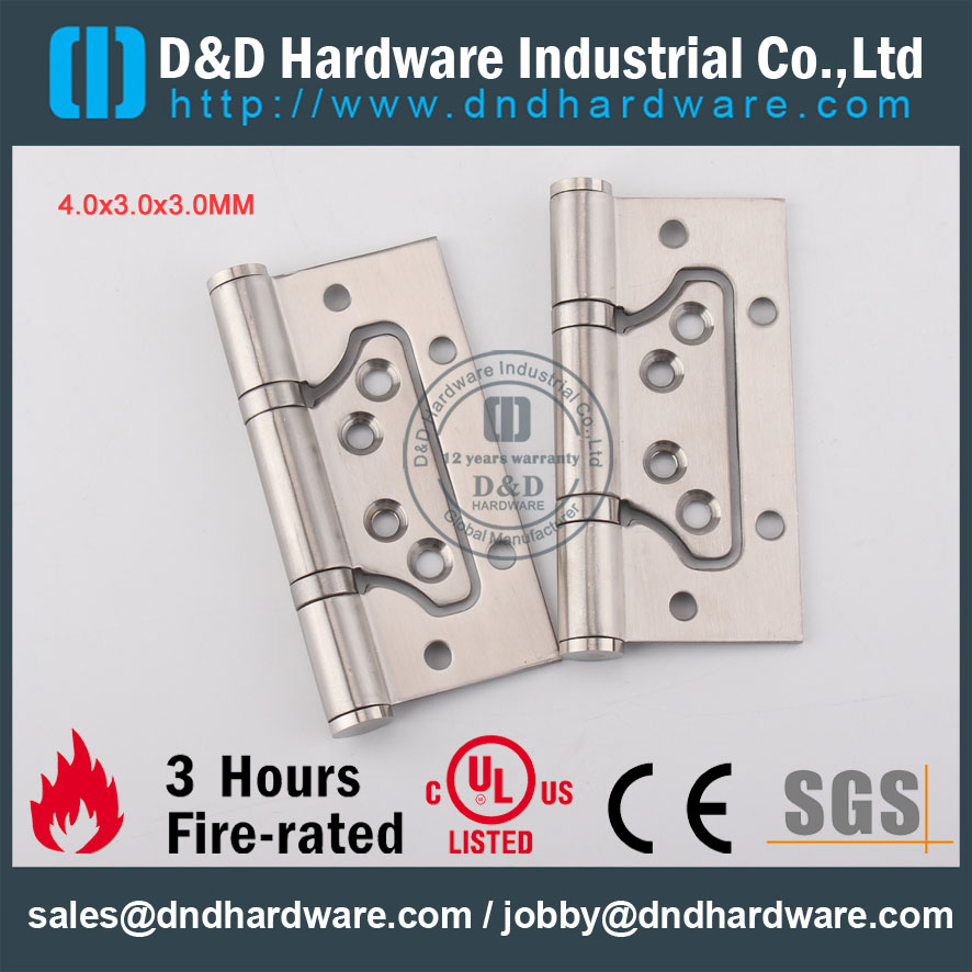 D&D Hardware-CE Certificate Fire Rated SS304 Flush Hinge DDSS026 D & D Hardware-CE сертификат Огонь Номинал SS304 Flush Hinger DDSS026