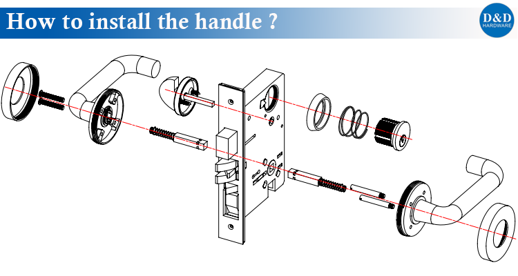 The Installation of American Style Lock from D&D Hardware Установка блокировки
