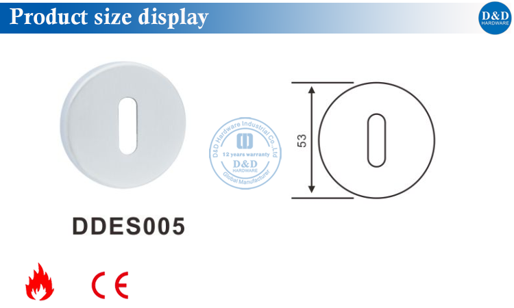 Escutcheon Size Display-D&D Hardware 500 штук