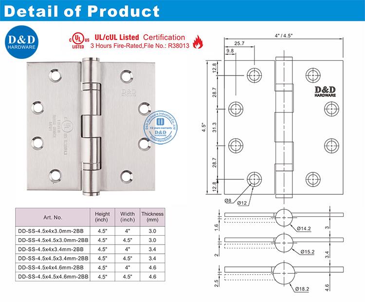 outside door hinges -