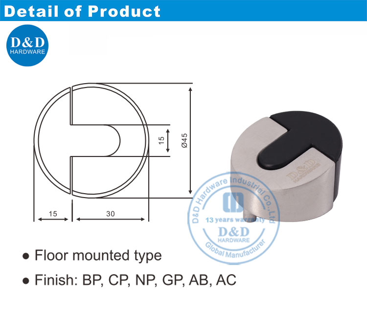 Floor Mounted Door Stop-DDDS006 Мон-дверная стоп-ддм