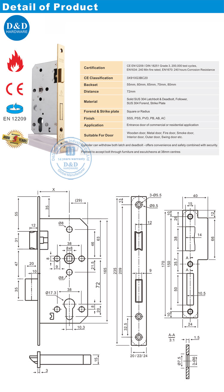 SS304 Lock SS304 Замок