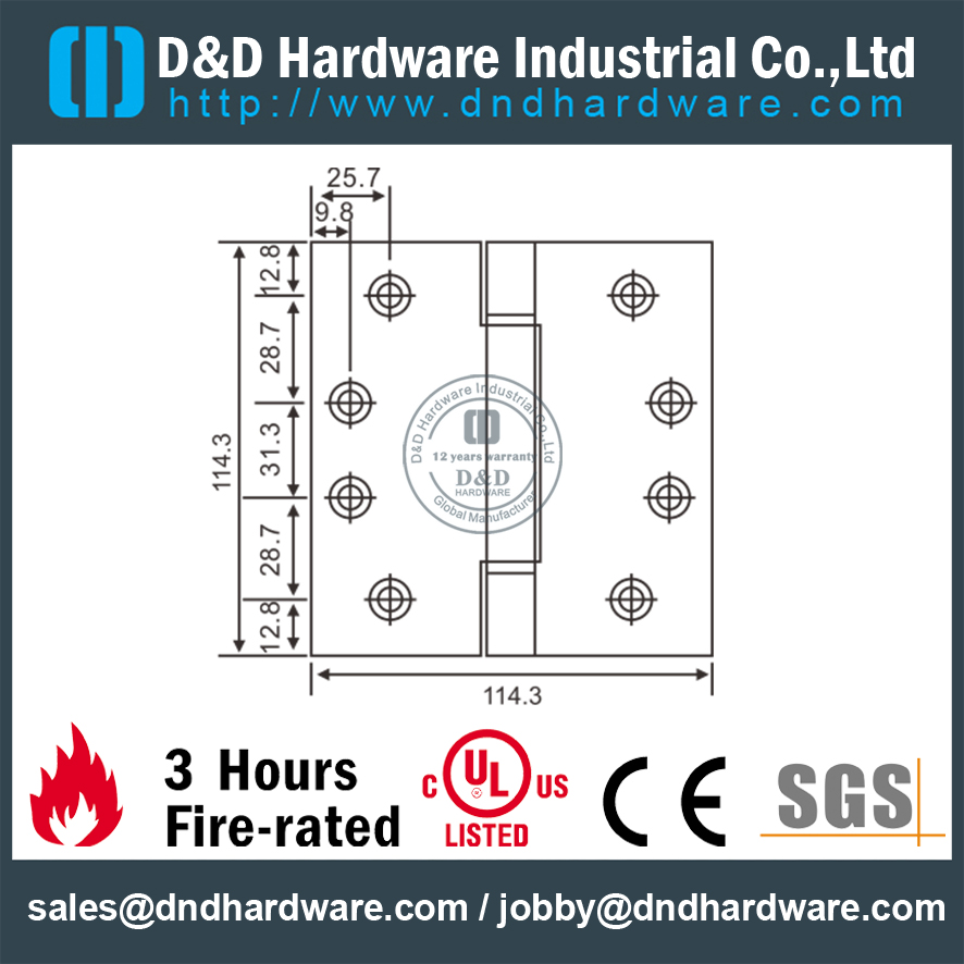 SS304 Single Action Spring Hinge-DDSS033