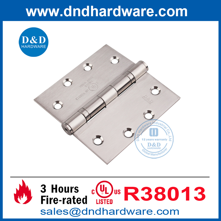 4,5 дюйма SUS316 UL 10C Mortice Door Hinge для внутренней пожарной двери-DDSSSS002-FR-4.5x4,5x3,0